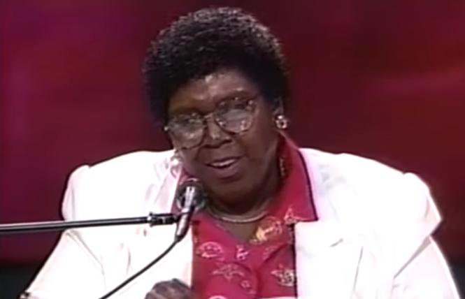 Barbara Jordan addresses the crowd at the 1992 Democratic National Convention. Photo: Screengrab