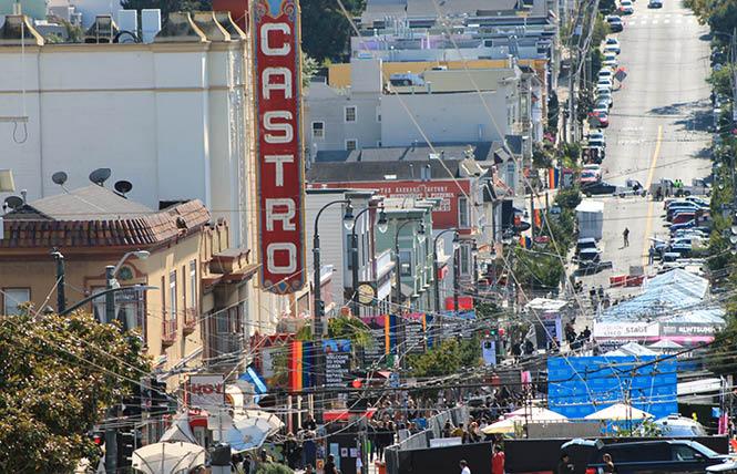 Castro Street was fenced off during the October Lesbians Who Tech conference in the LGBTQ neighborhood. Photo: Heather Cassell<br>