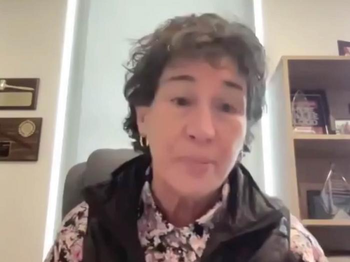 State Senator Susan Talamantes Eggman was one of those on a virtual conference call Wednesday calling for voters to approve a constitutional amendment that would remove Proposition 8's anti-same-sex marriage language from the California Constitution. Photo: Screengrab<br>