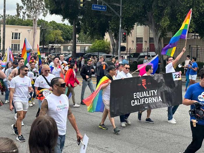 Equality California's contingent marched in last year's Los Angeles Pride parade. Photo: John Ferrannini