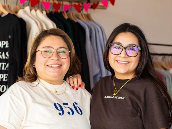 Veronica Vasquez, left, and Jennifer Serrano own JZD and had some of their merchandise in Target's 2023 Pride collection. Photo: Courtesy JZD