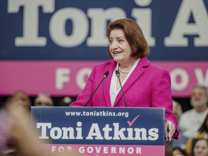 State Senator Toni Atkins has picked up the endorsement of LPAC for her 2026 California gubernatorial campaign. Photo: Courtesy the campaign