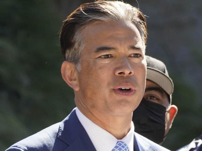 California Attorney General Rob Bonta unveiled his office's second annual "State of Pride Report" Thursday and took questions from LGBTQ reporters on a Zoom call. Photo: AP file